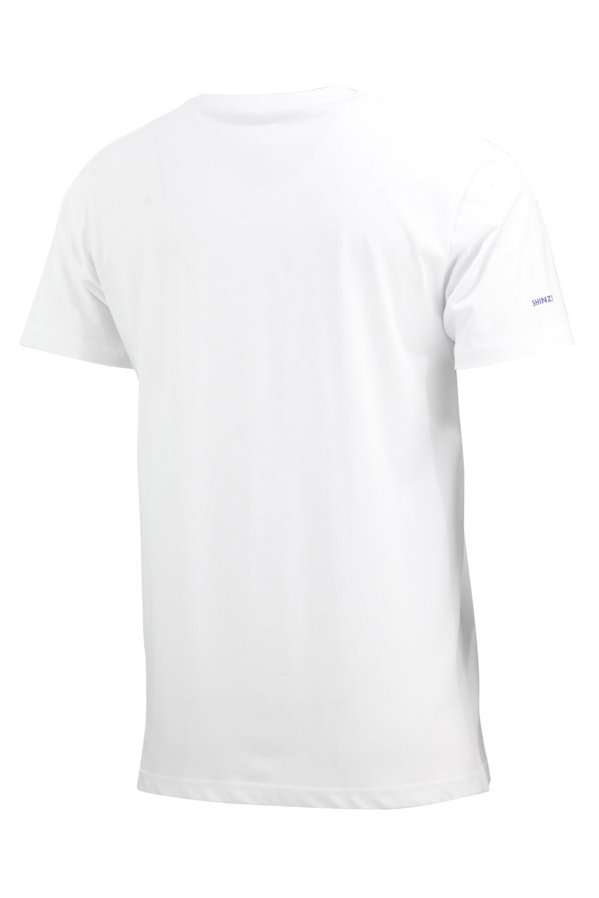 T-ShirtShinzoneErkek Bisiklet Yaka Yazlık Göğüs Baskılı Standart Fit Beyaz T-Shirt