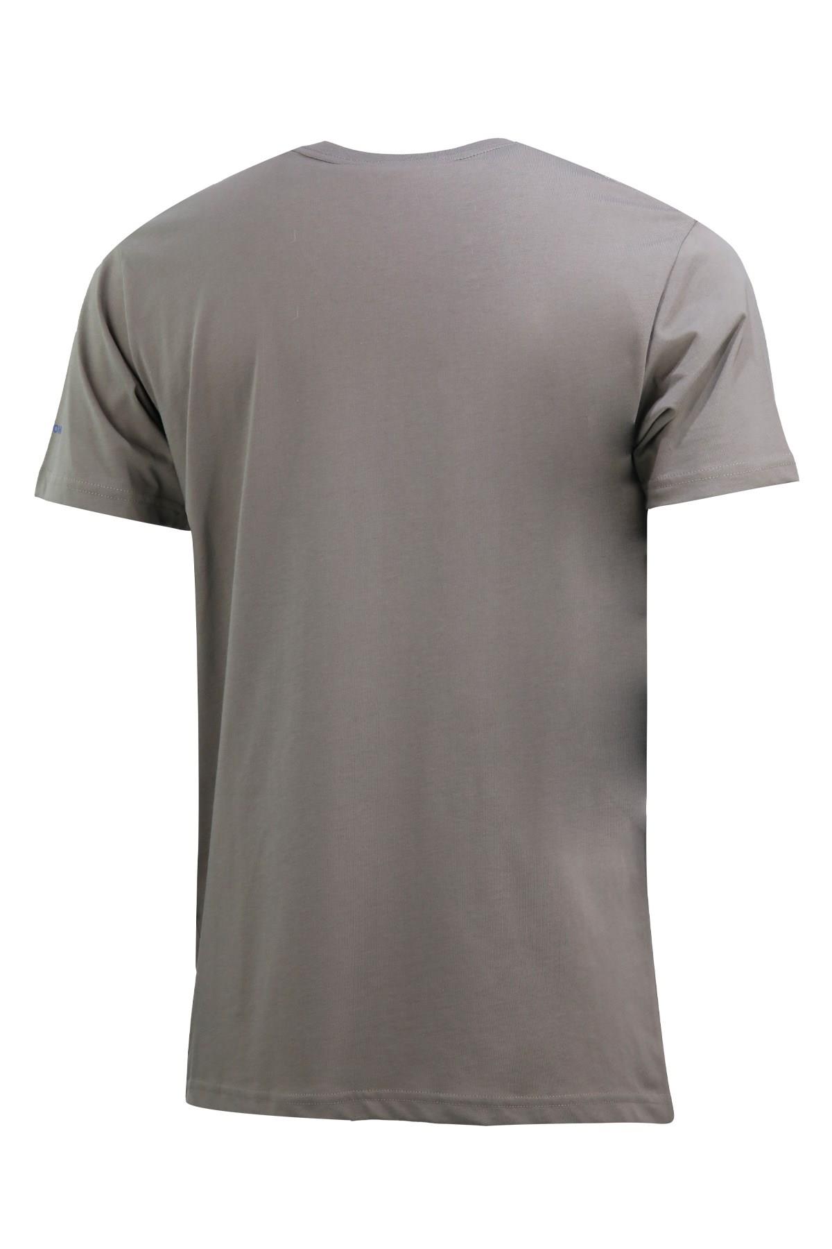 T-ShirtShinzoneErkek Bisiklet Yaka Yazlık Göğüs Baskılı Standart Fit Vizon T-Shirt