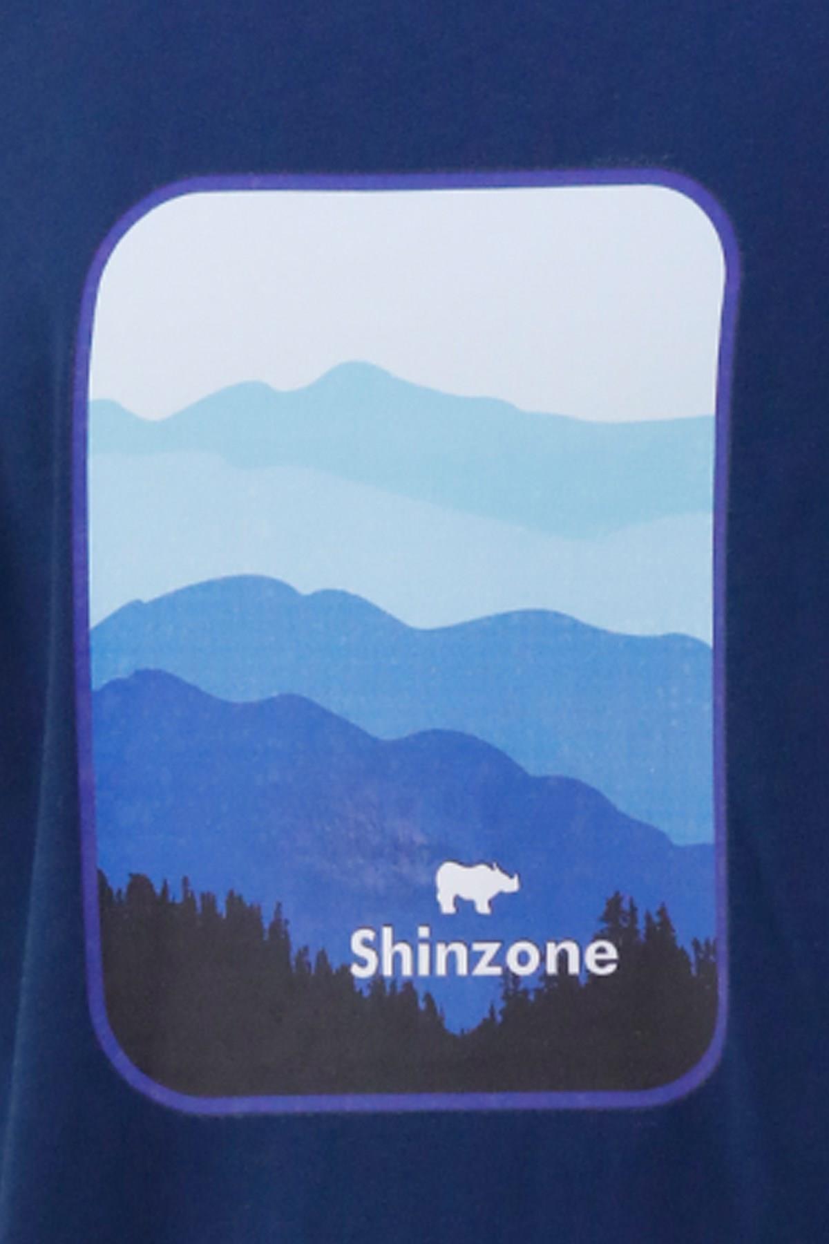 T-ShirtShinzoneErkek Bisiklet Yaka Yazlık Göğüs Baskılı Standart Fit Bordo T-Shirt