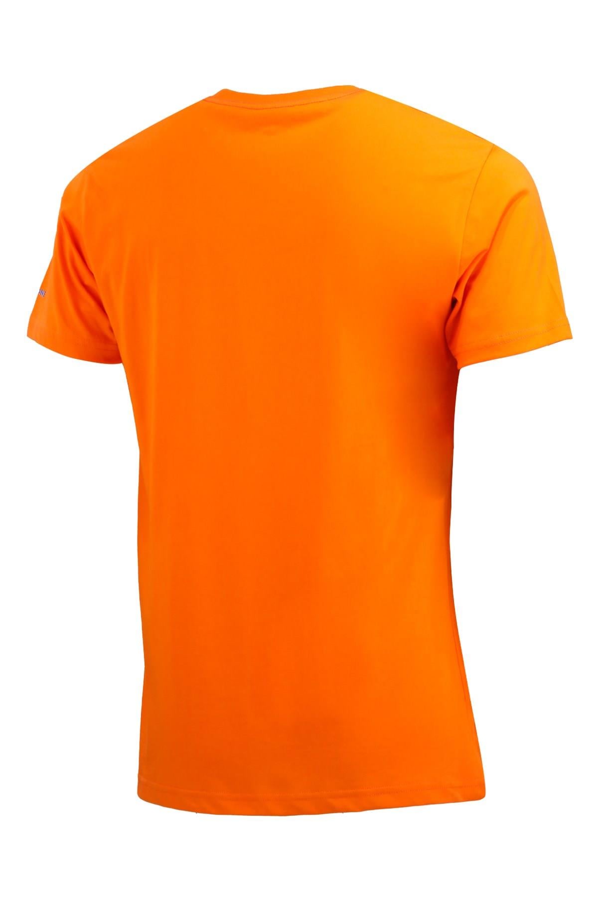T-ShirtShinzoneErkek Bisiklet Yaka Yazlık Göğüs Baskılı Standart Fit Turuncu T-Shirt