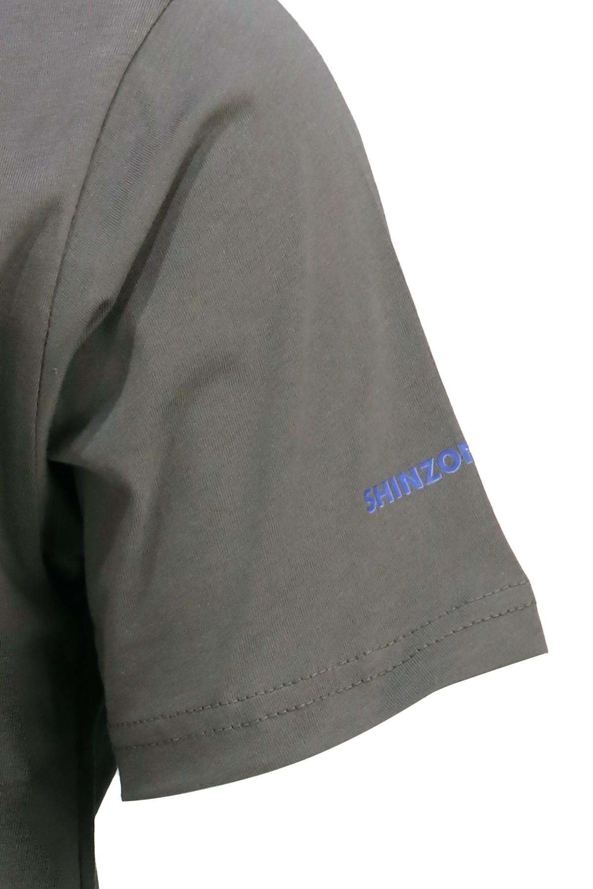 T-ShirtShinzoneErkek Bisiklet Yaka Yazlık Göğüs Baskılı Standart Fit Haki T-Shirt