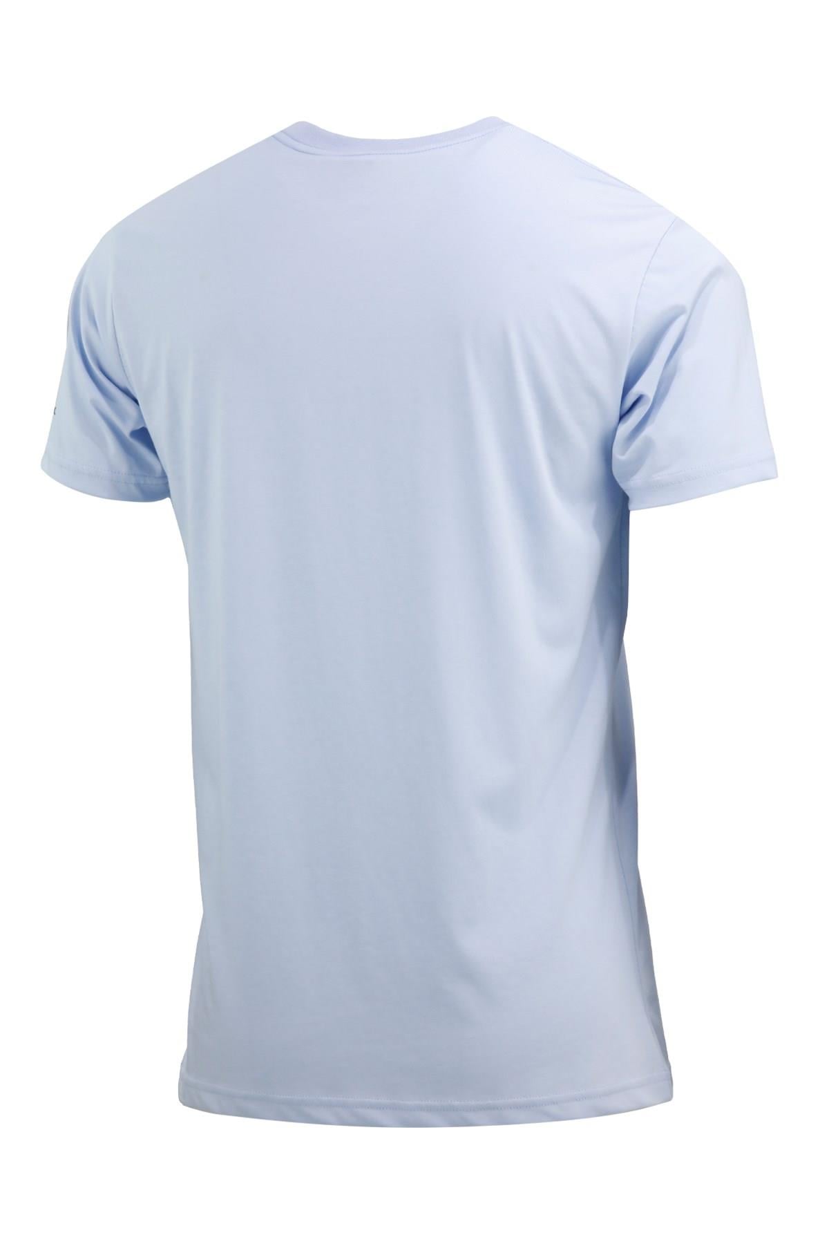 T-ShirtShinzoneErkek Bisiklet Yaka Yazlık Göğüs Baskılı Standart Fit Mavi T-Shirt