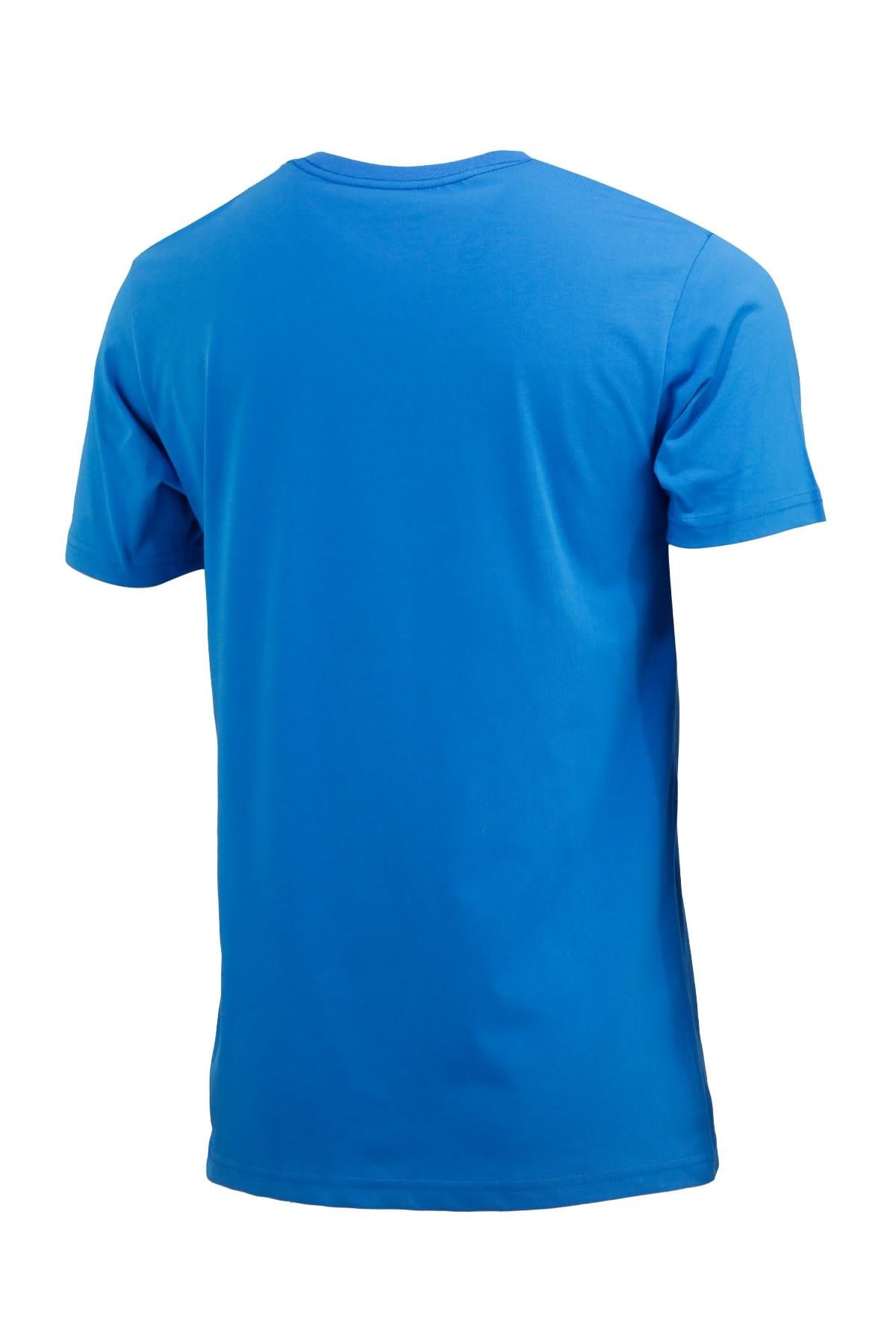 T-ShirtShinzoneErkek Bisiklet Yaka Yazlık Göğüs Baskılı Standart Fit Royal T-Shirt