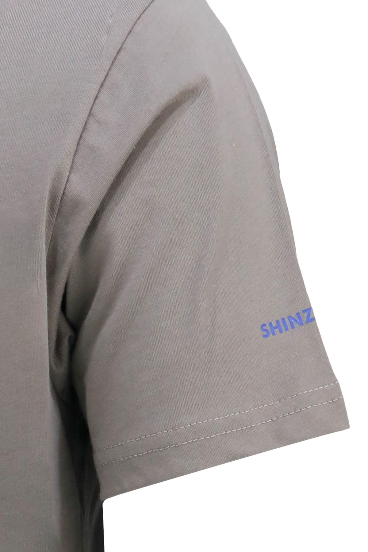 T-ShirtShinzoneErkek Bisiklet Yaka Yazlık Göğüs Baskılı Standart Fit Vizon T-Shirt