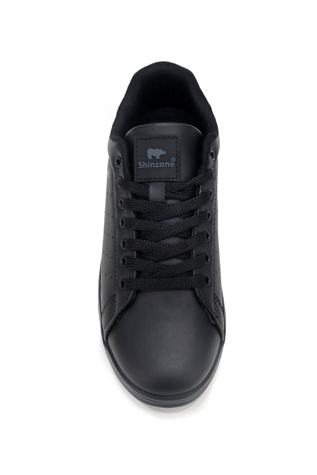 Erkek Spor AyakkabıShinzoneErkek Büyük Beden Sneakers Bağcıklı Siyah Füme Spor Ayakkabı