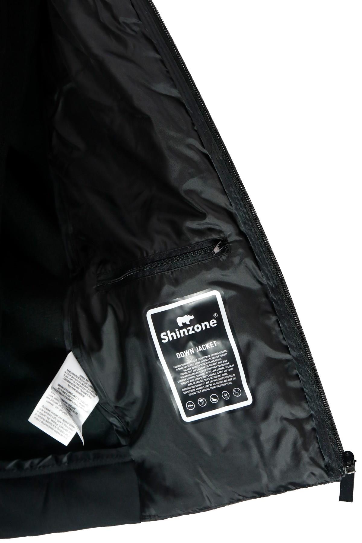 MontShinzoneErkek Dikyaka Kolu Softshell Şişme Siyah Mont