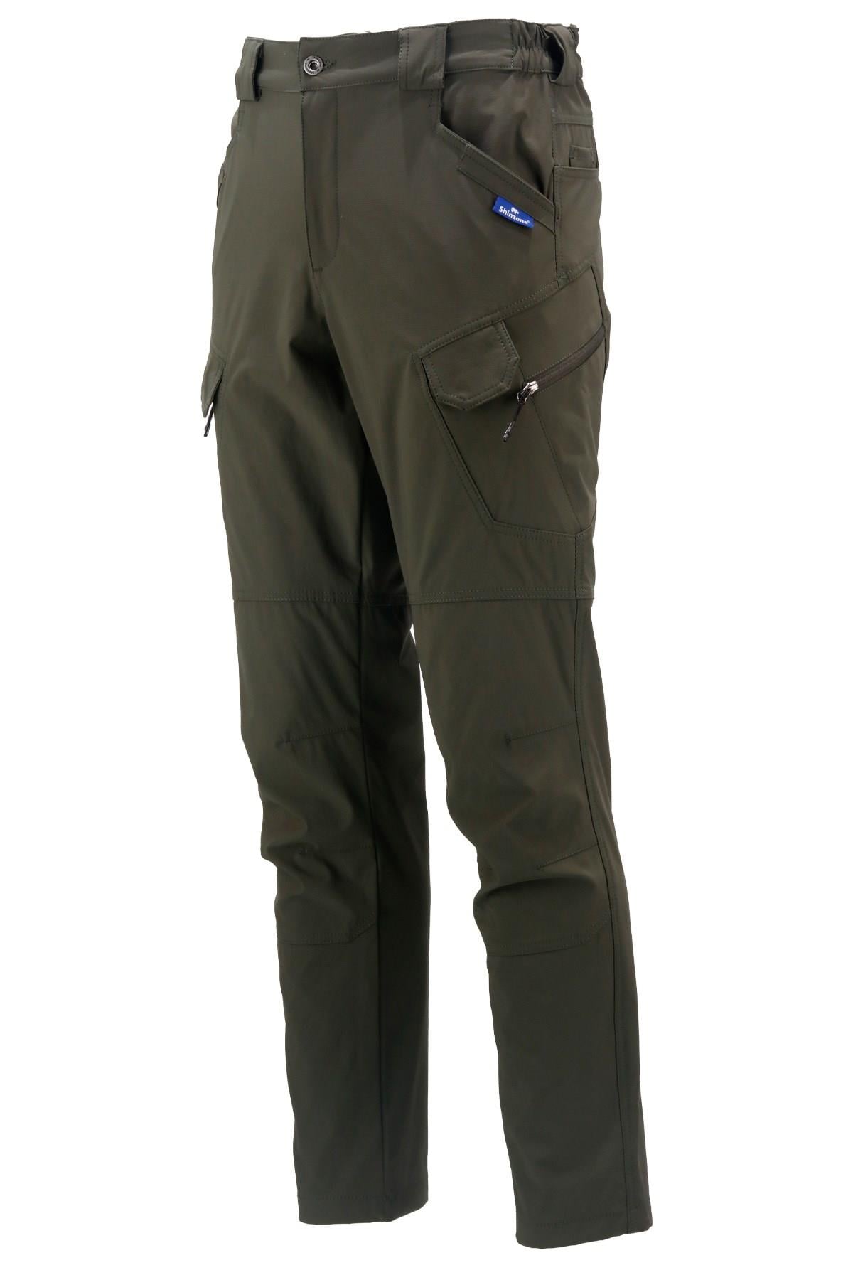PantolonShinzoneErkek Fit Şık Cepli Taktik Haki Pantolon