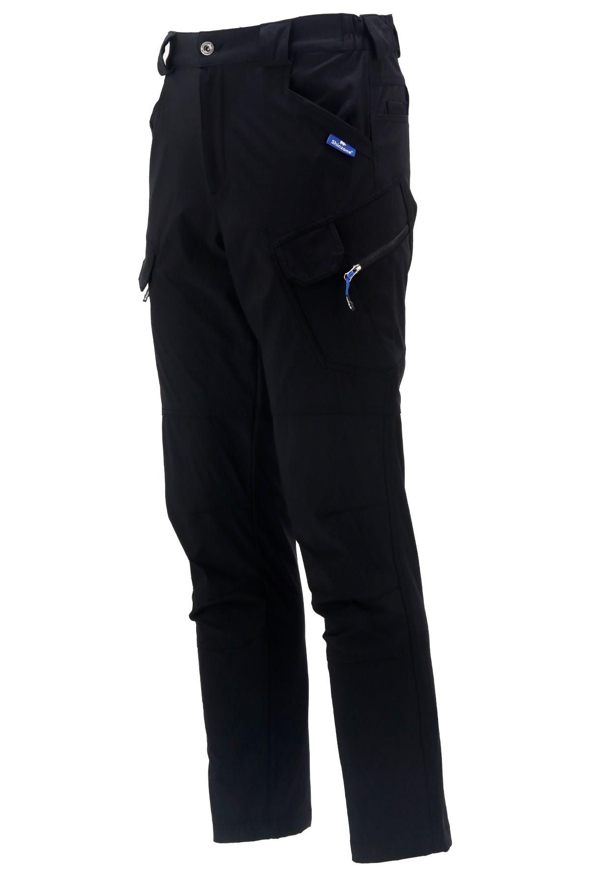 PantolonShinzoneErkek Fit Şık Cepli Taktik Siyah Pantolon