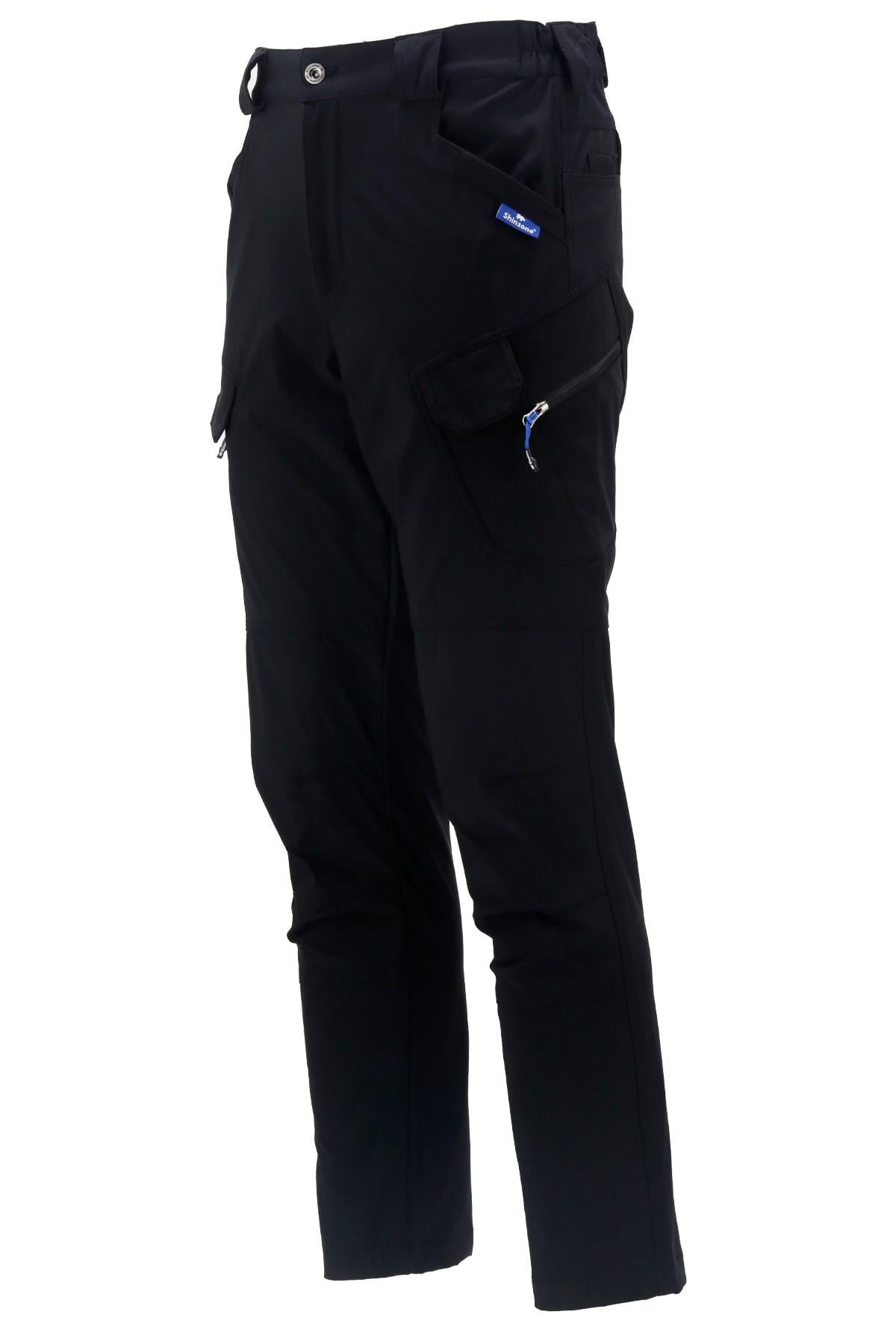 PantolonShinzoneErkek Fit Şık Cepli Taktik Siyah Pantolon