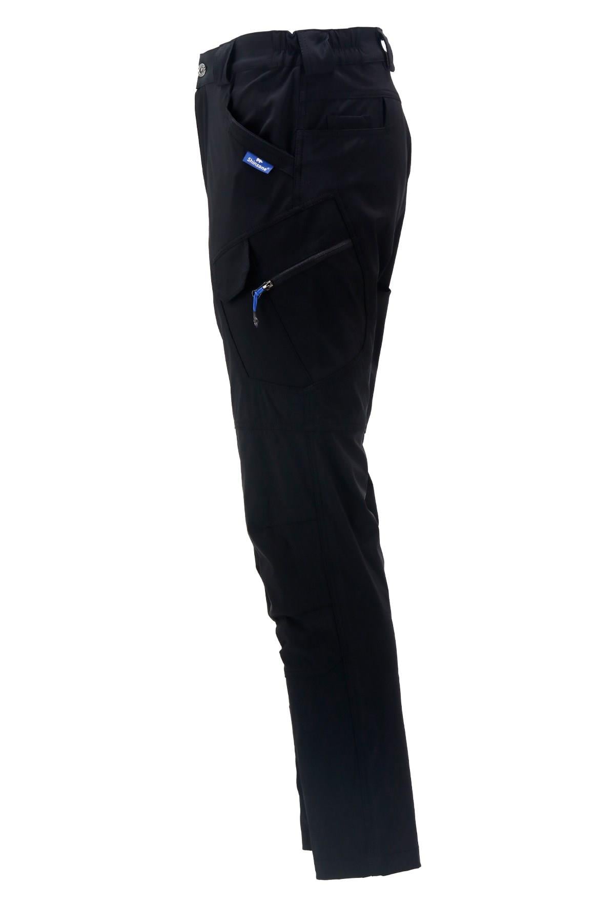 PantolonShinzoneErkek Fit Şık Cepli Taktik Siyah Pantolon