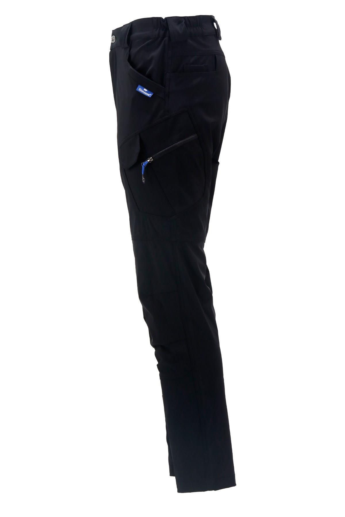 PantolonShinzoneErkek Fit Şık Cepli Taktik Siyah Pantolon