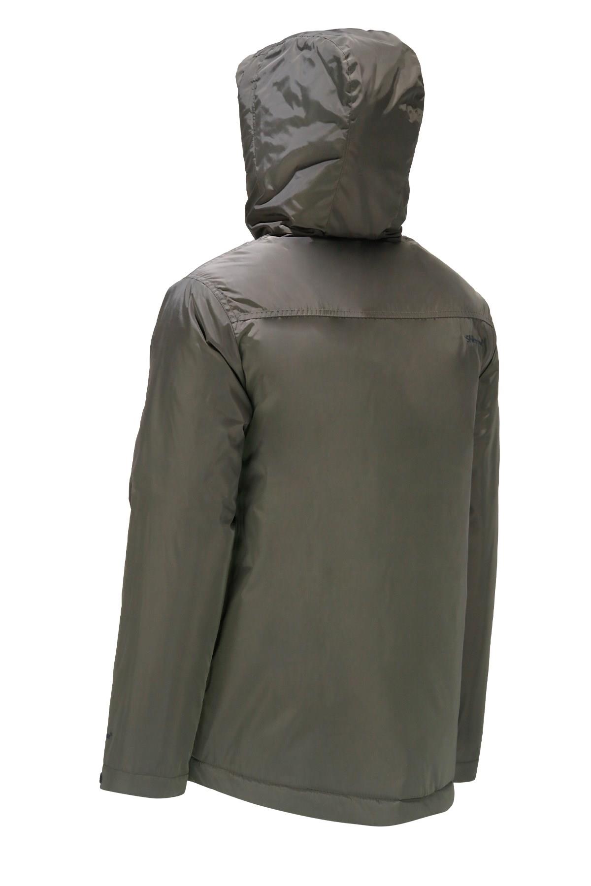 MontShinzoneErkek Kapitone Kapüşonlu Haki Mont