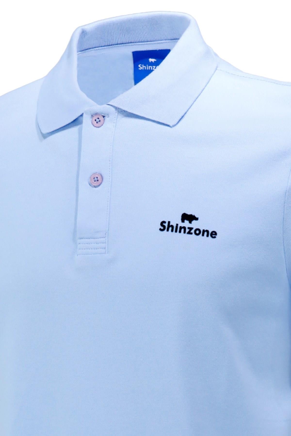 Polo Yaka T-ShirtShinzoneErkek Polo Yaka Yumuşak Dokulu, Kol Bantlı Bebe Mavisi T-Shirt