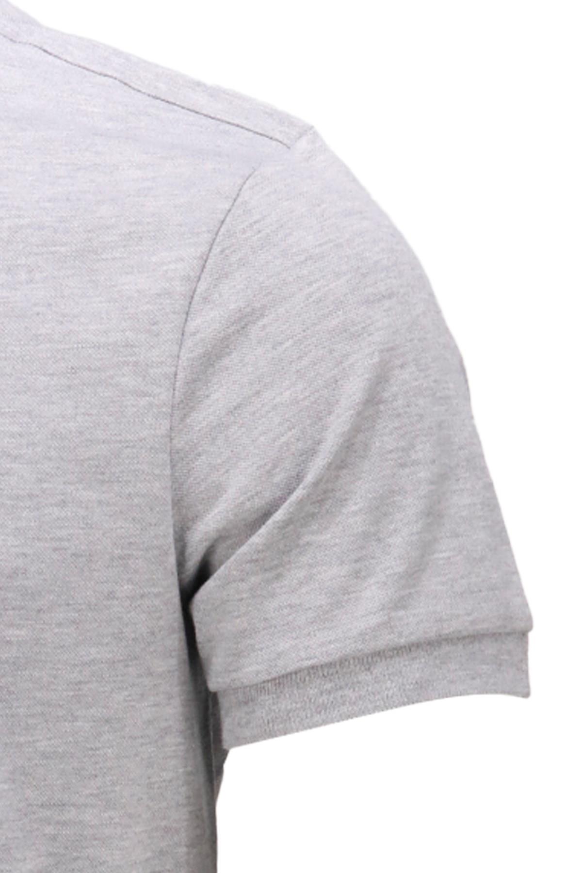 Polo Yaka T-ShirtShinzoneErkek Polo Yaka Yumuşak Dokulu, Kol Bantlı Gri T-Shirt