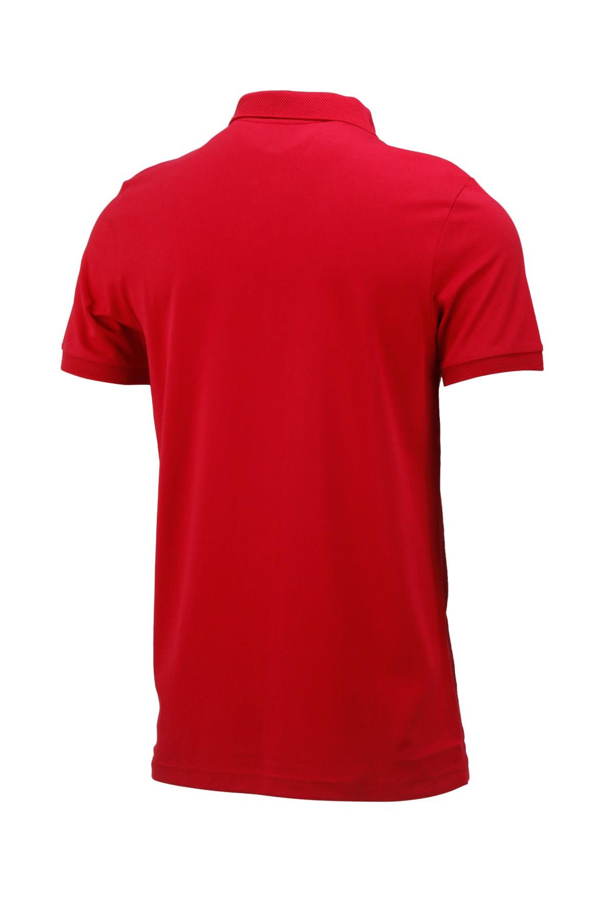 Polo Yaka T-ShirtShinzoneErkek Polo Yaka Yumuşak Dokulu, Kol Bantlı Kırmızı T-Shirt