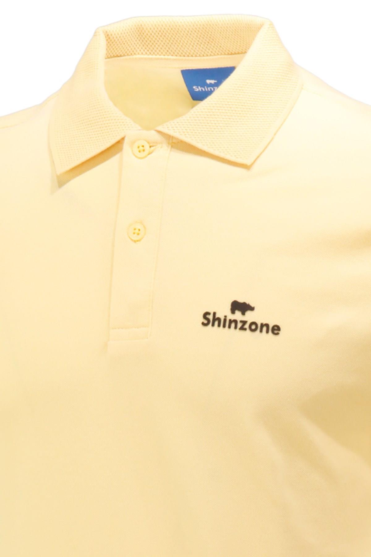 Polo Yaka T-ShirtShinzoneErkek Polo Yaka Yumuşak Dokulu, Kol Bantlı Sarı T-Shirt