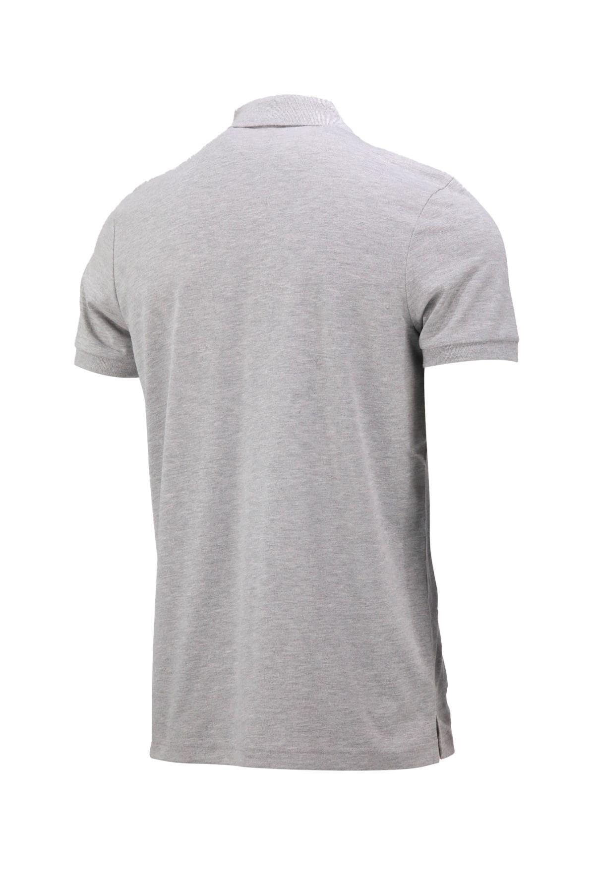 Polo Yaka T-ShirtShinzoneErkek Polo Yaka Yumuşak Dokulu, Kol Bantlı Gri T-Shirt