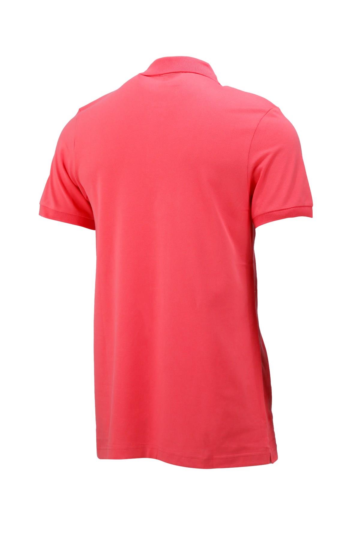Polo Yaka T-ShirtShinzoneErkek Polo Yaka Yumuşak Dokulu, Kol Bantlı Nar Çiçeği T-Shirt