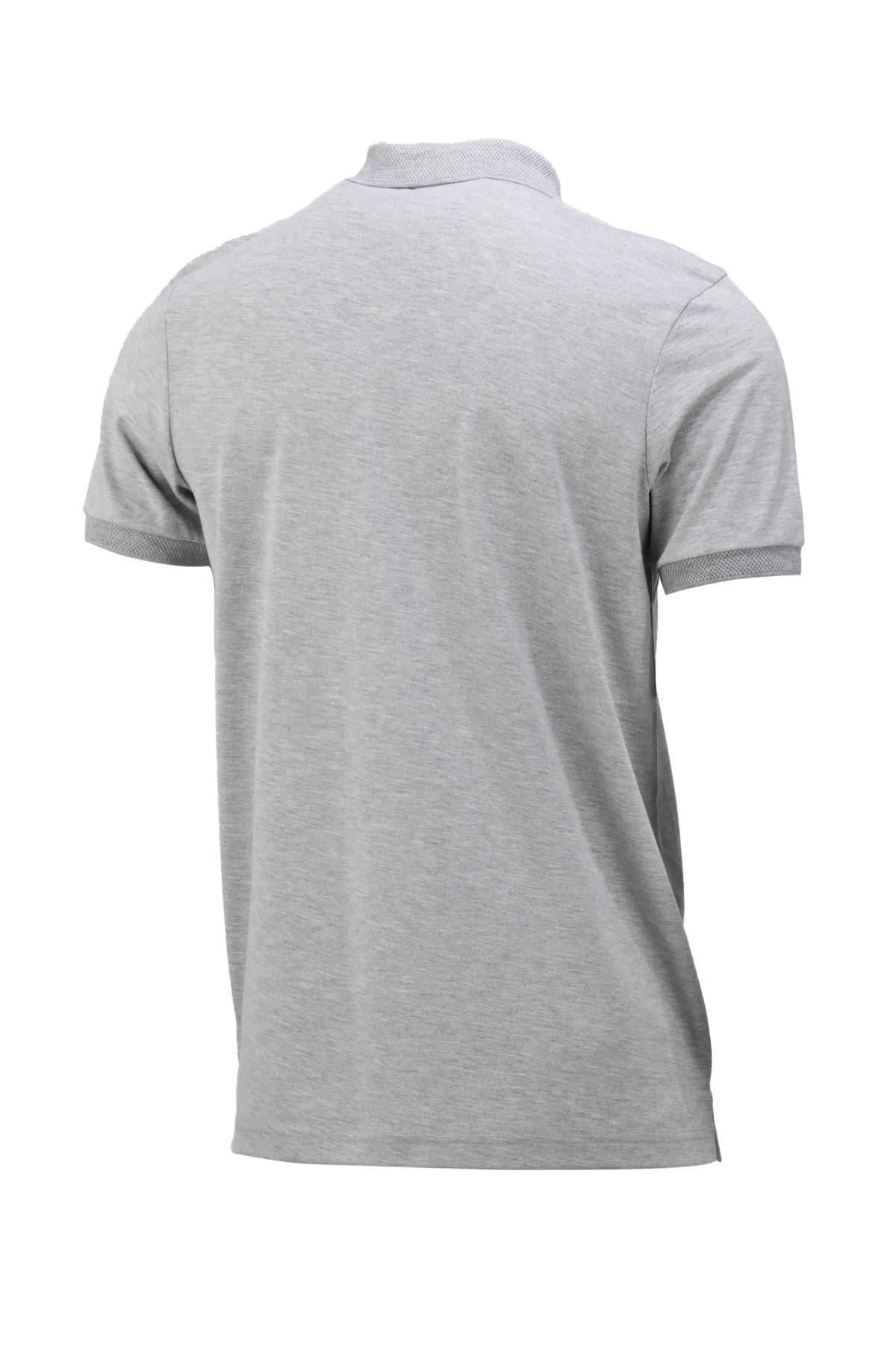 Polo Yaka T-ShirtShinzoneErkek Polo Yaka Yumuşak Dokulu, Kol Bantlı Gri T-Shirt