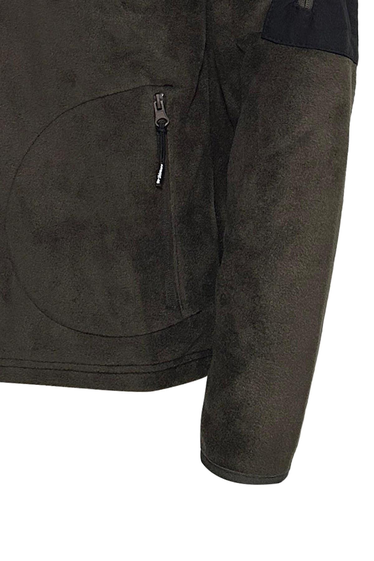 SweatshirtShinzoneErkek Regular Fit Fermuarlı Cepli Battal Büyük Beden Polar Gri Sweatshirt