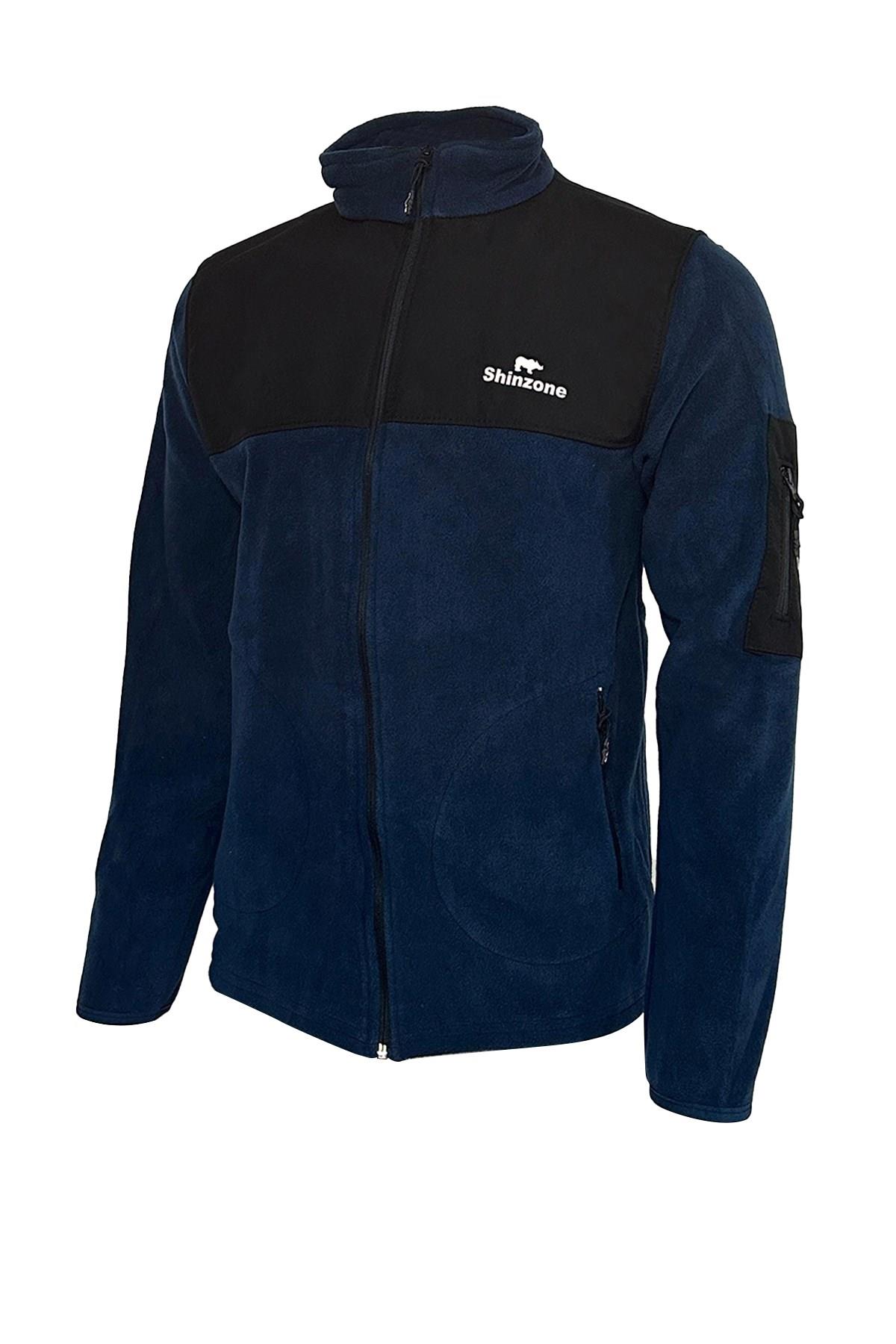 SweatshirtShinzoneErkek Regular Fit Fermuarlı Cepli Polar Lacivert Sweatshirt