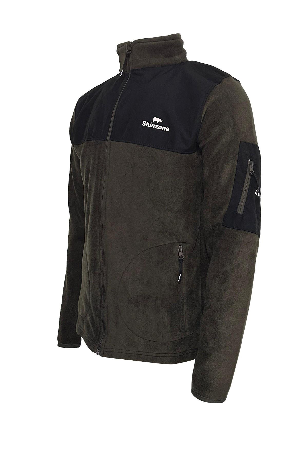 SweatshirtShinzoneErkek Regular Fit Fermuarlı Cepli Polar Haki Sweatshirt