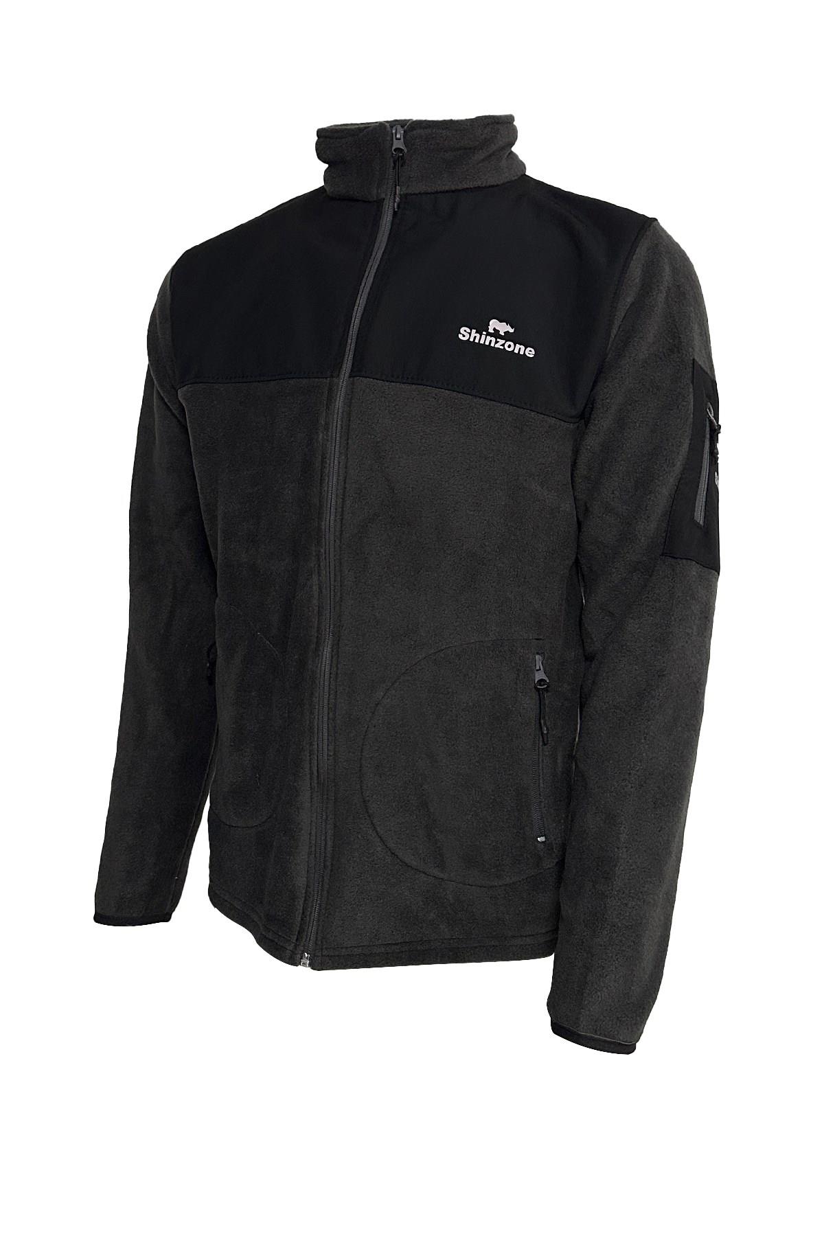 SweatshirtShinzoneErkek Regular Fit Fermuarlı Cepli Polar Füme Sweatshirt
