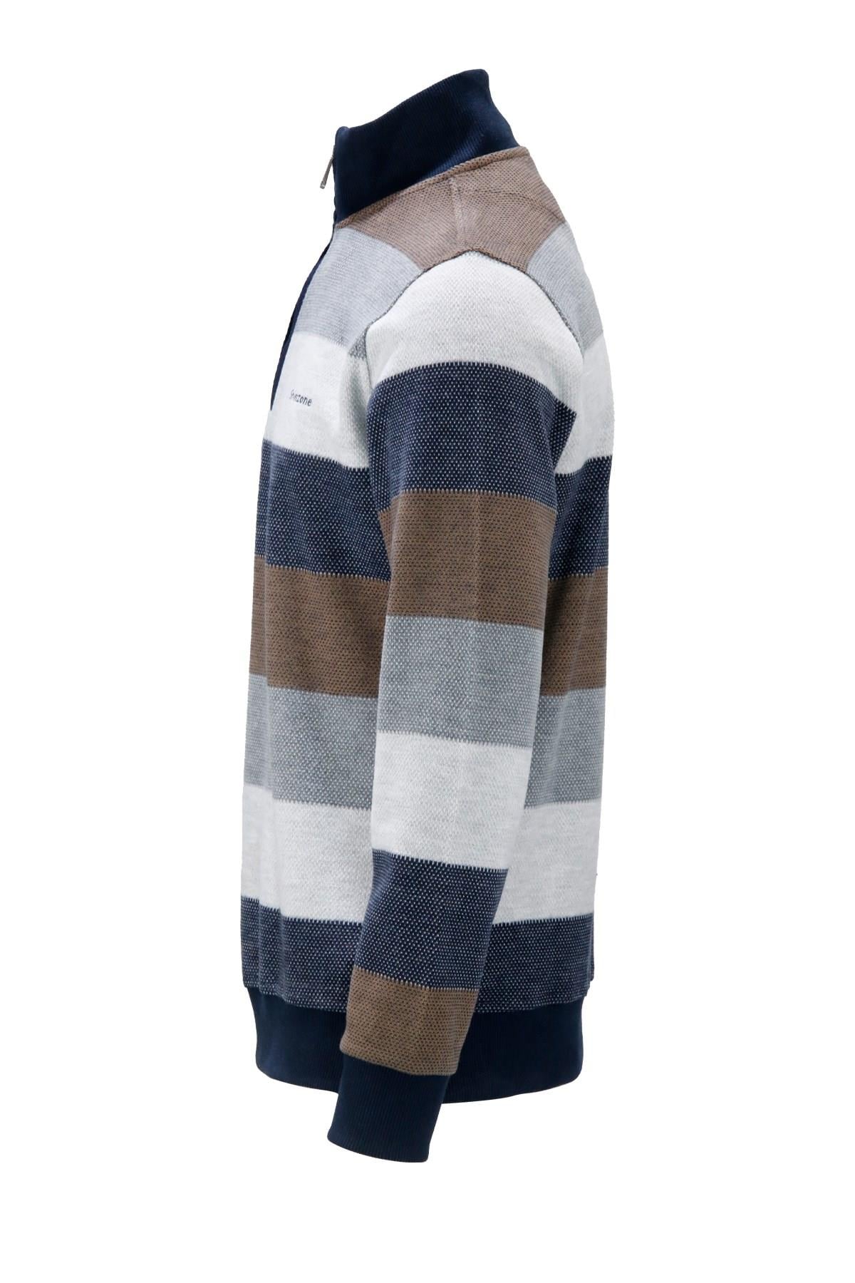 SweatshirtShinzoneErkek Regular Fit Uzun Kollu Dik Yaka Fermuarlı Vizon Sweatshirt