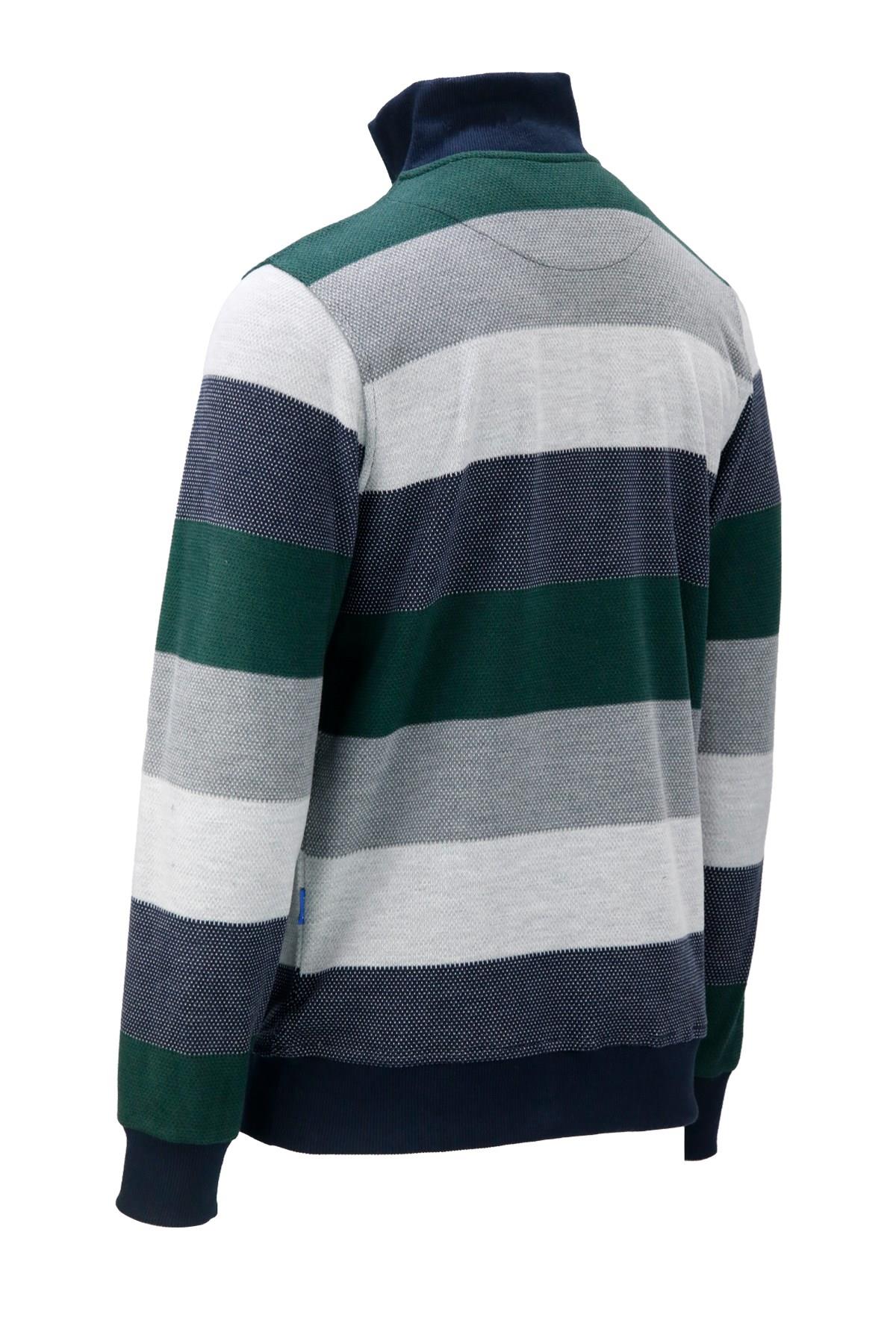 SweatshirtShinzoneErkek Regular Fit Uzun Kollu Dik Yaka Fermuarlı Nefti Yeşil Sweatshirt