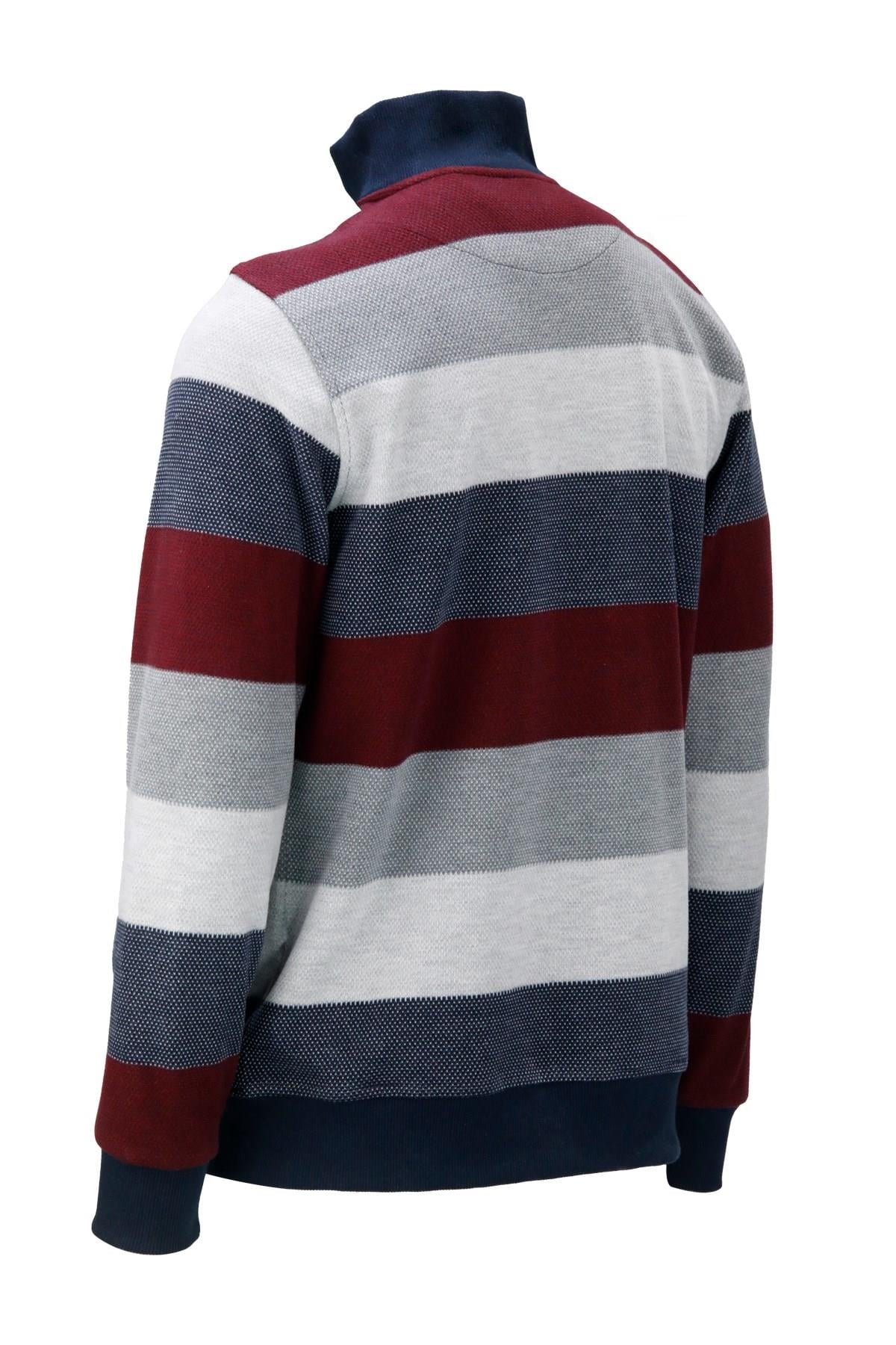 SweatshirtShinzoneErkek Regular Fit Uzun Kollu Dik Yaka Fermuarlı Bordo Sweatshirt
