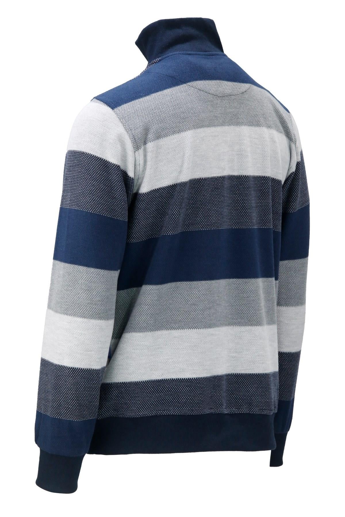SweatshirtShinzoneErkek Regular Fit Uzun Kollu Dik Yaka Fermuarlı İndigo Sweatshirt