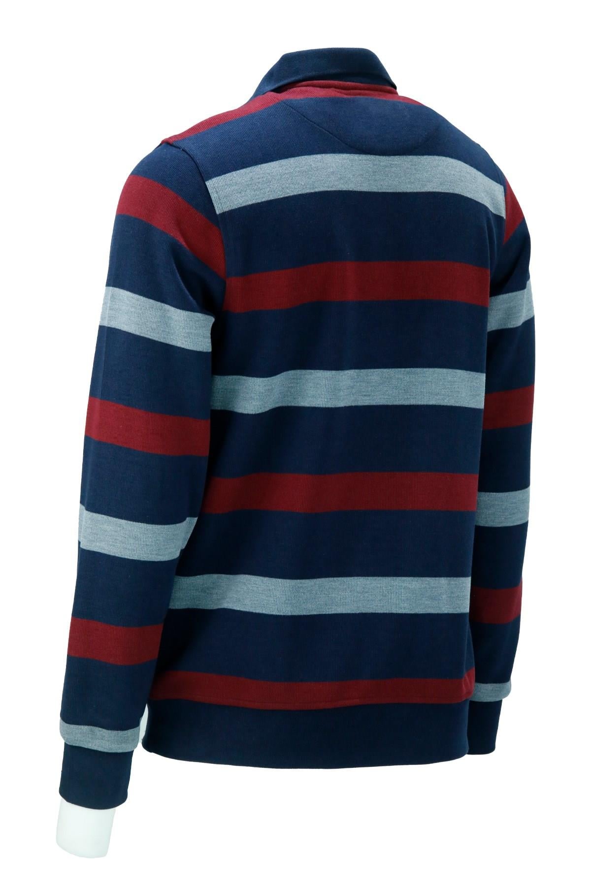 SweatshirtShinzoneErkek Regular Fit Uzun Kollu Polo Yaka Düğmeli Lacivert Sweatshirt