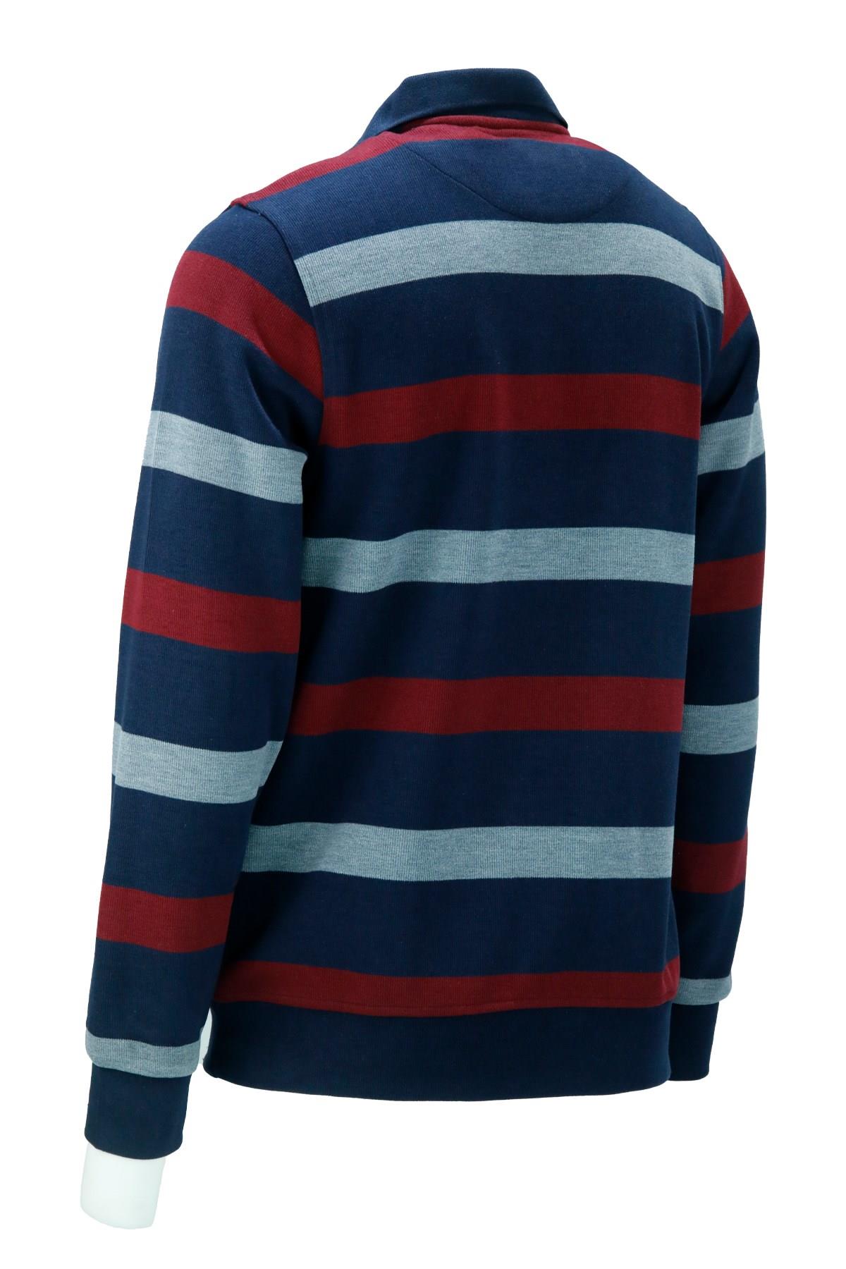 SweatshirtShinzoneErkek Regular Fit Uzun Kollu Polo Yaka Düğmeli Lacivert Sweatshirt