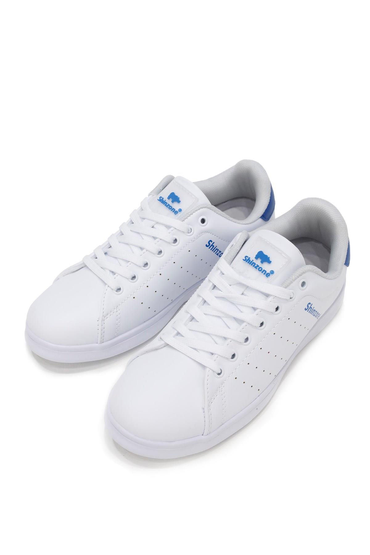 Erkek Spor AyakkabıShinzoneErkek Sneakers Bağcıklı Beyaz Saks Spor Ayakkabı