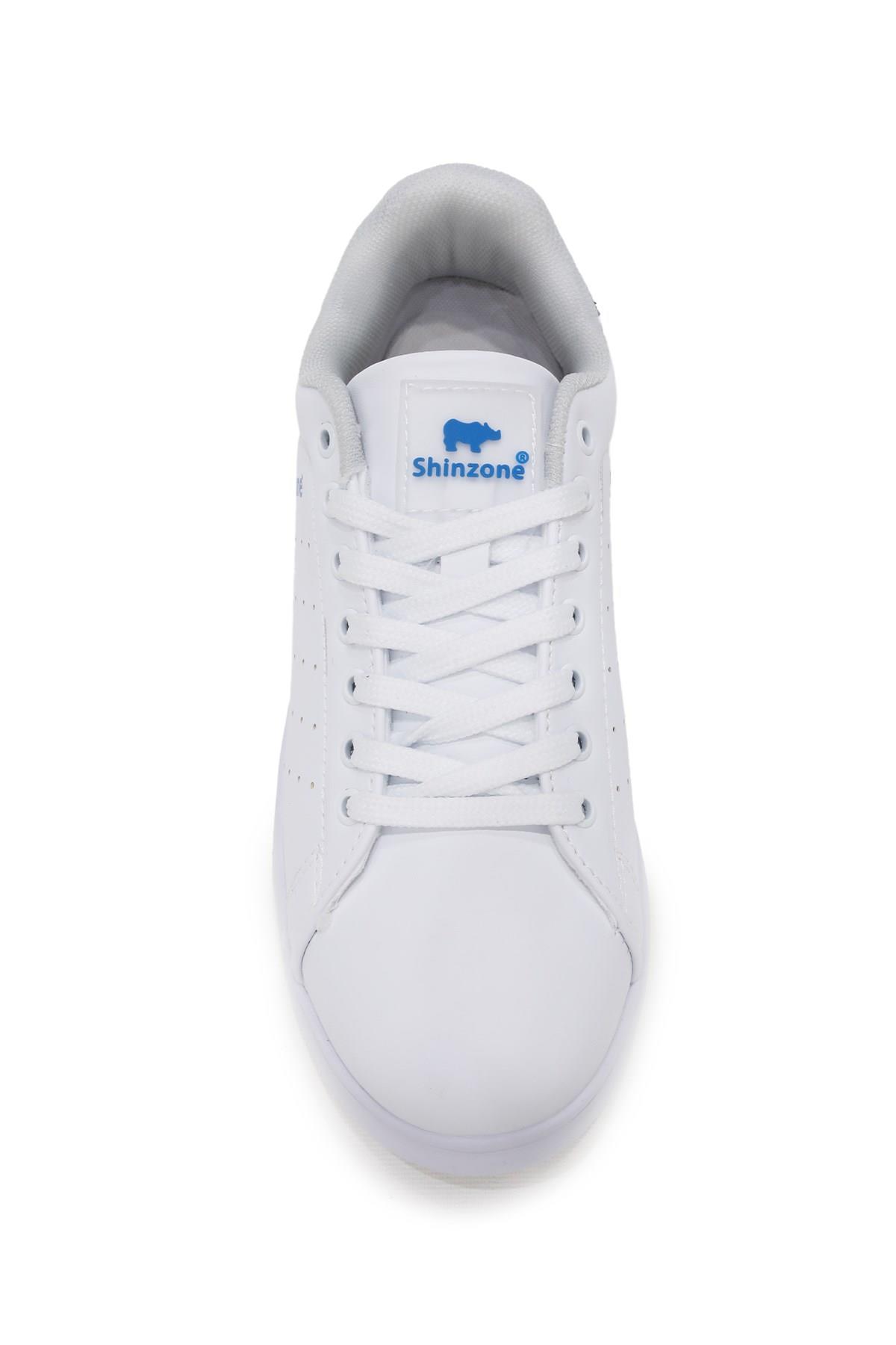 Erkek Spor AyakkabıShinzoneErkek Sneakers Bağcıklı Beyaz Saks Spor Ayakkabı
