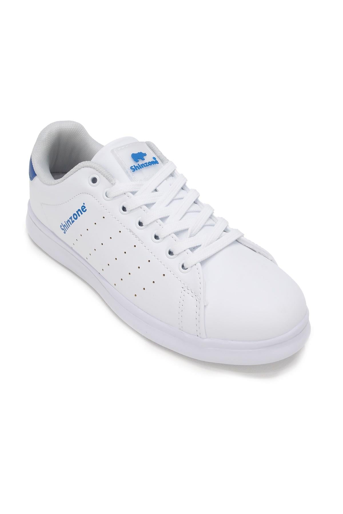 Erkek Spor AyakkabıShinzoneErkek Sneakers Bağcıklı Beyaz Saks Spor Ayakkabı