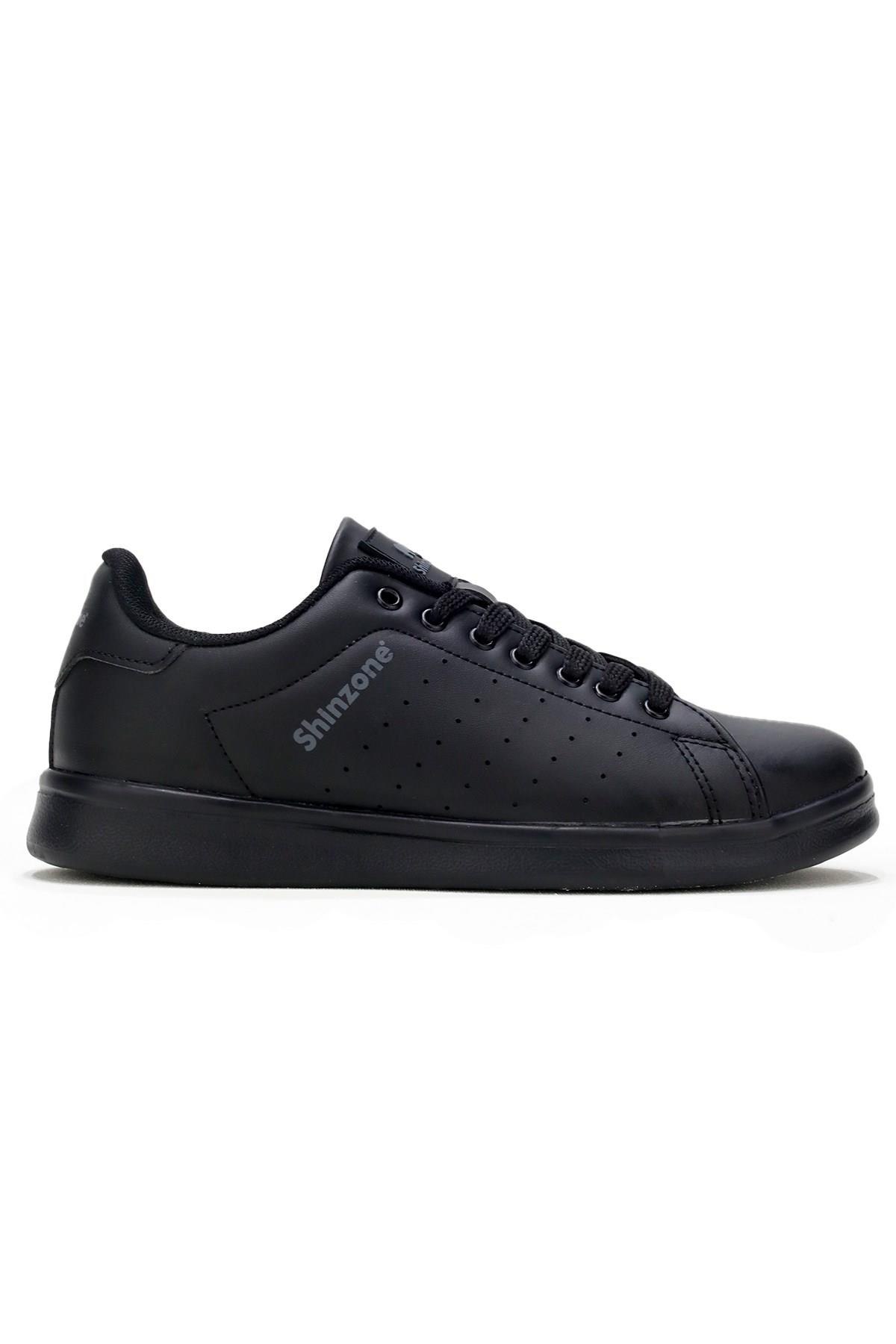 Erkek Spor AyakkabıShinzoneErkek Sneakers Bağcıklı Siyah Spor Ayakkabı