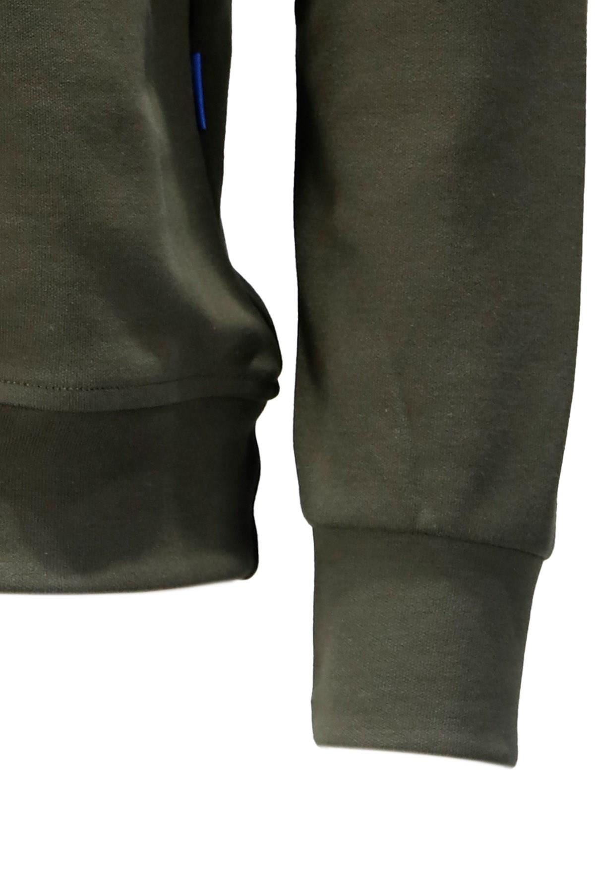 SweatshirtShinzoneErkek Standart Fit Bisiklet Yaka Baskılı Pamuklu Haki Sweatshirt
