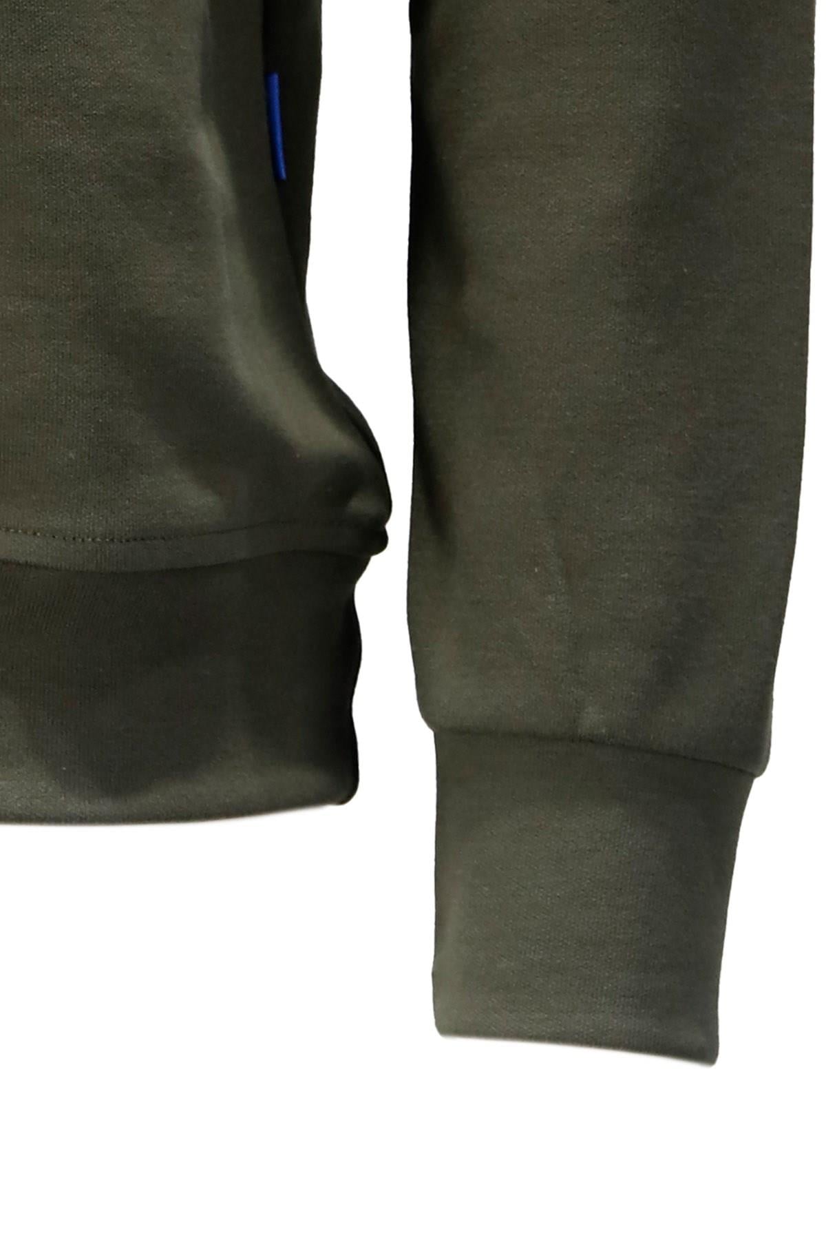 SweatshirtShinzoneErkek Standart Fit Bisiklet Yaka Baskılı Pamuklu Haki Sweatshirt