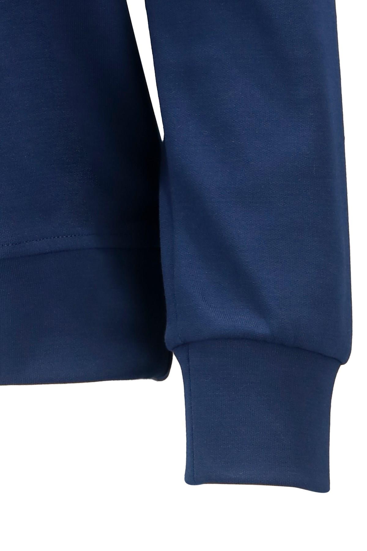 SweatshirtShinzoneErkek Standart Fit Bisiklet Yaka Cep Fermuarlı Lacivert Sweatshirt