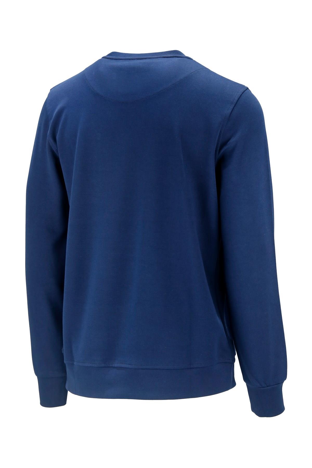 SweatshirtShinzoneErkek Standart Fit Bisiklet Yaka Cep Fermuarlı Lacivert Sweatshirt