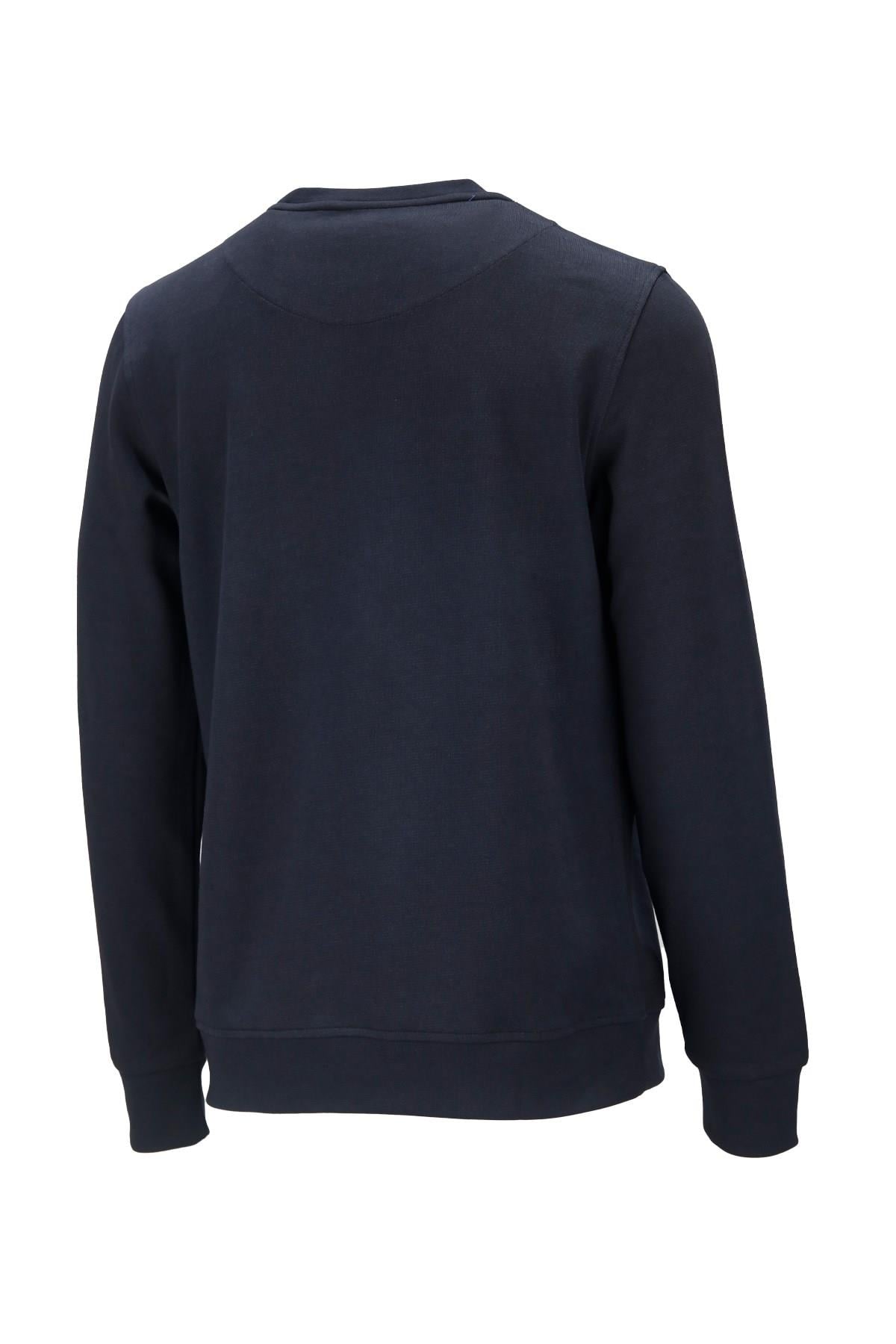 SweatshirtShinzoneErkek Standart Fit Bisiklet Yaka Cep Fermuarlı Siyah Sweatshirt