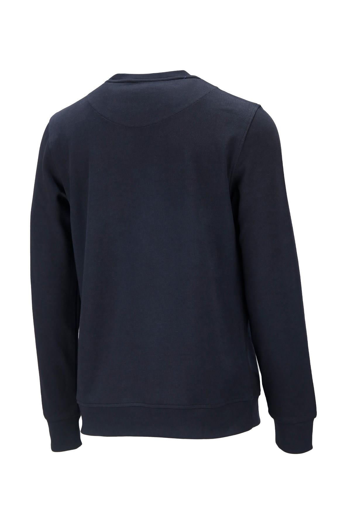 SweatshirtShinzoneErkek Standart Fit Bisiklet Yaka Cep Fermuarlı Siyah Sweatshirt