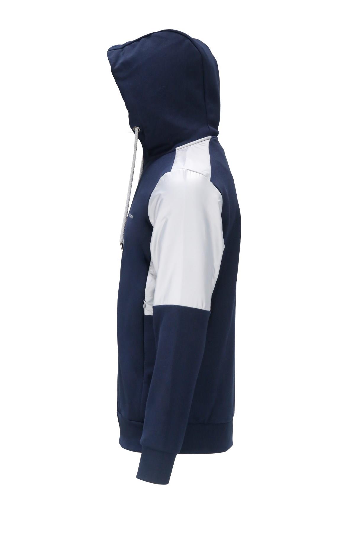 SweatshirtShinzoneErkek Standart Fit Fermuarlı Kapüşonlu Lacivert Sweatshirt