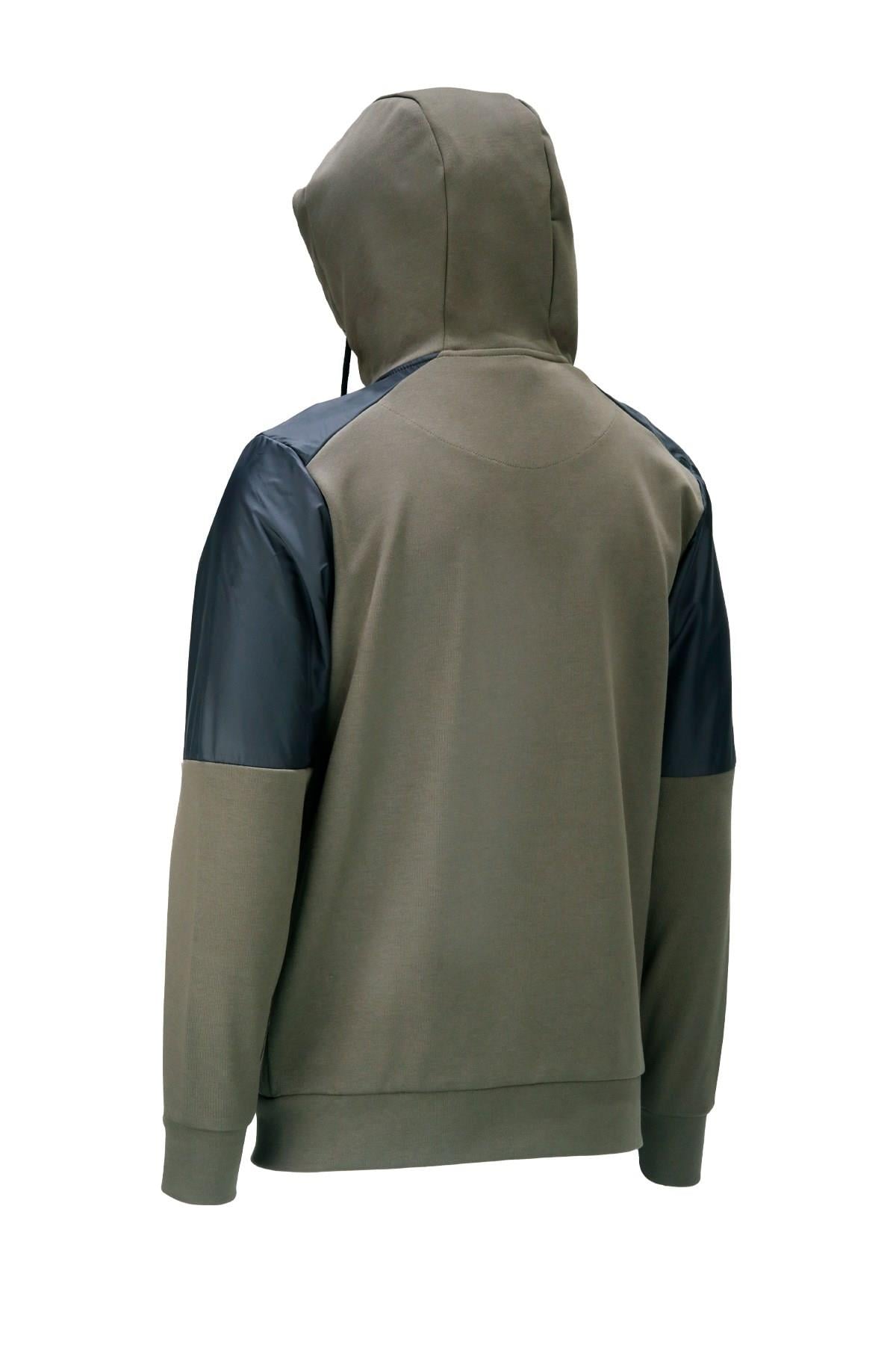 SweatshirtShinzoneErkek Standart Fit Fermuarlı Kapüşonlu Haki Sweatshirt