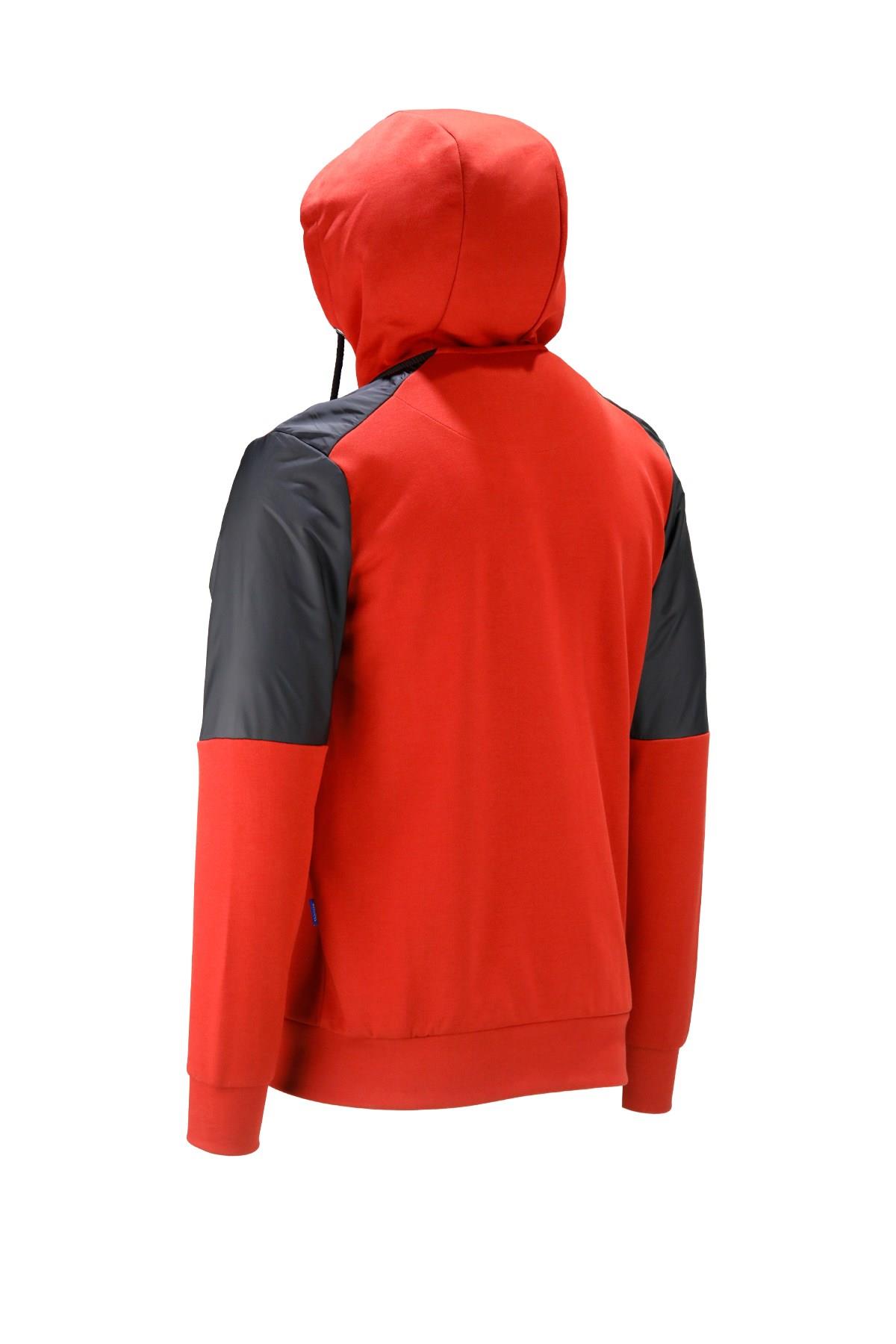 SweatshirtShinzoneErkek Standart Fit Fermuarlı Kapüşonlu Turuncu Sweatshirt