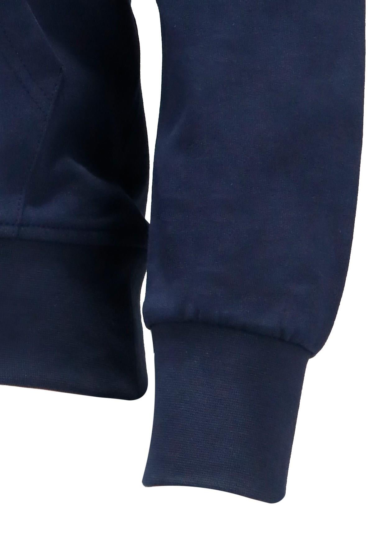 SweatshirtShinzoneErkek Standart Fit Kapüşonlu Baskılı Cepli Lacivert Sweatshirt