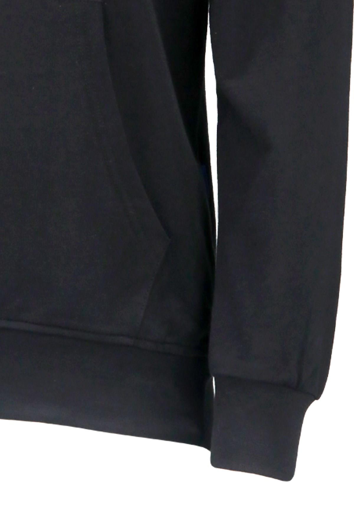 SweatshirtShinzoneErkek Standart Fit Kapüşonlu Baskılı Cepli Siyah Sweatshirt