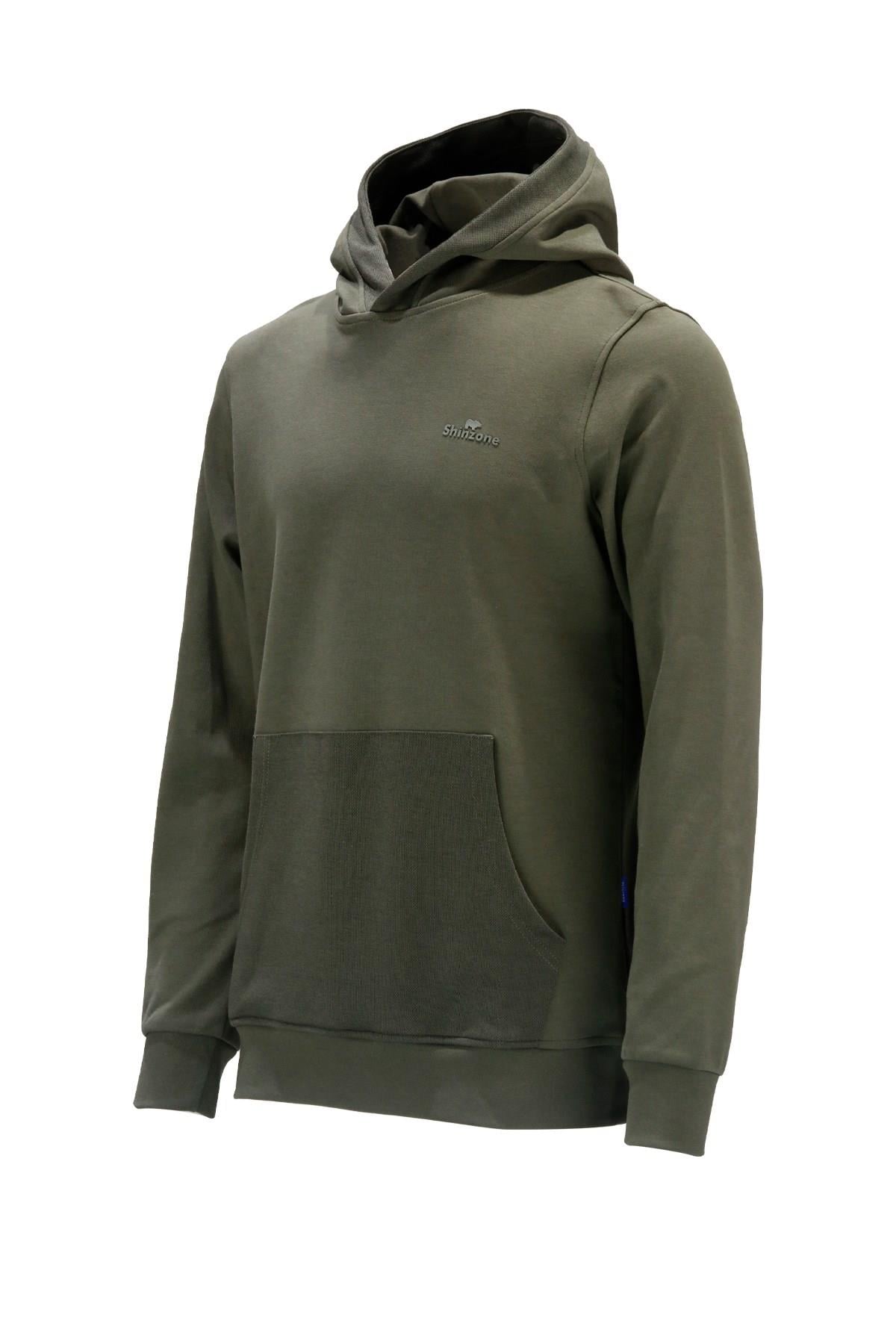 SweatshirtShinzoneErkek Standart Fit Kapüşonlu Cepli Haki Sweatshirt