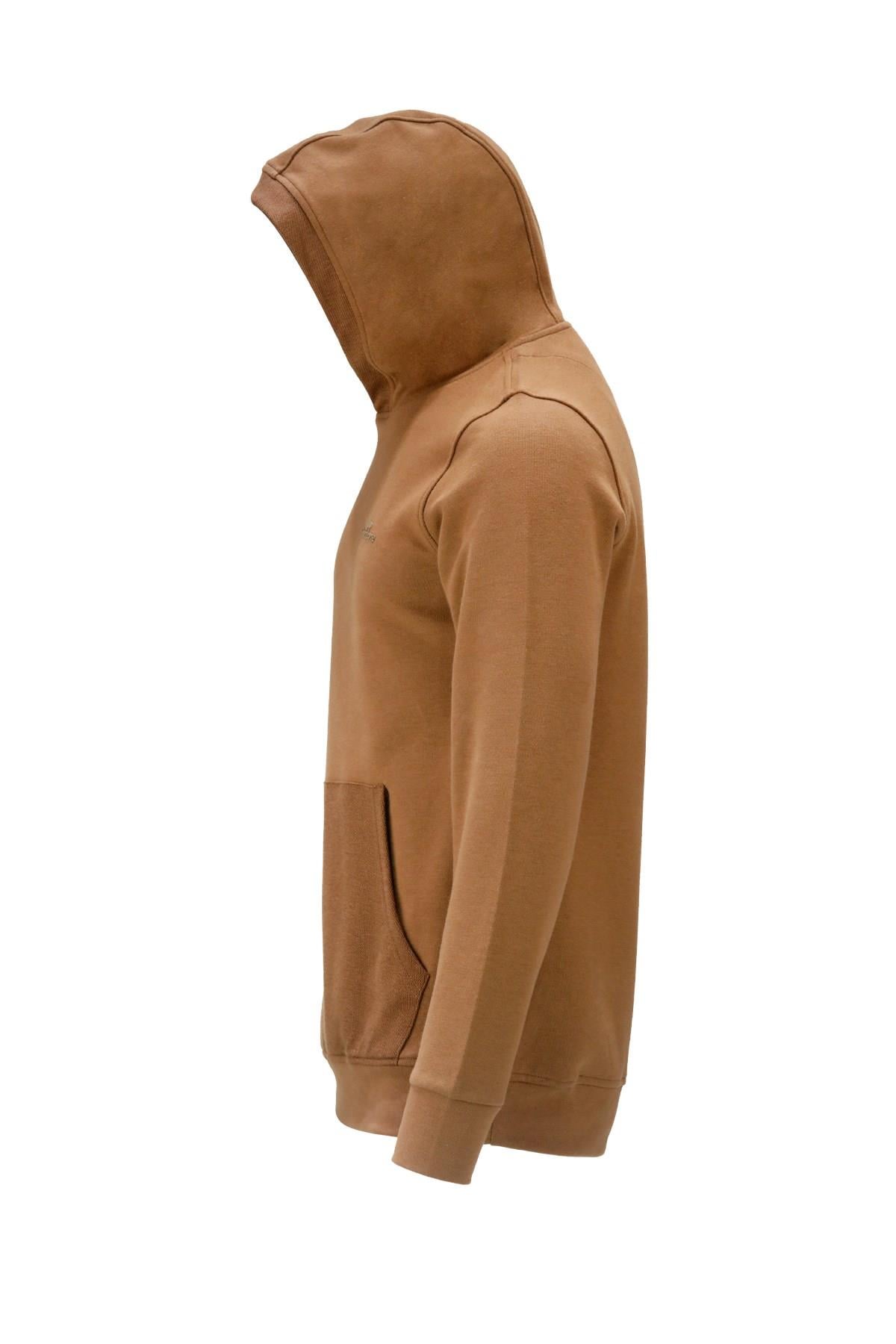SweatshirtShinzoneErkek Standart Fit Kapüşonlu Cepli Kahverengi Sweatshirt